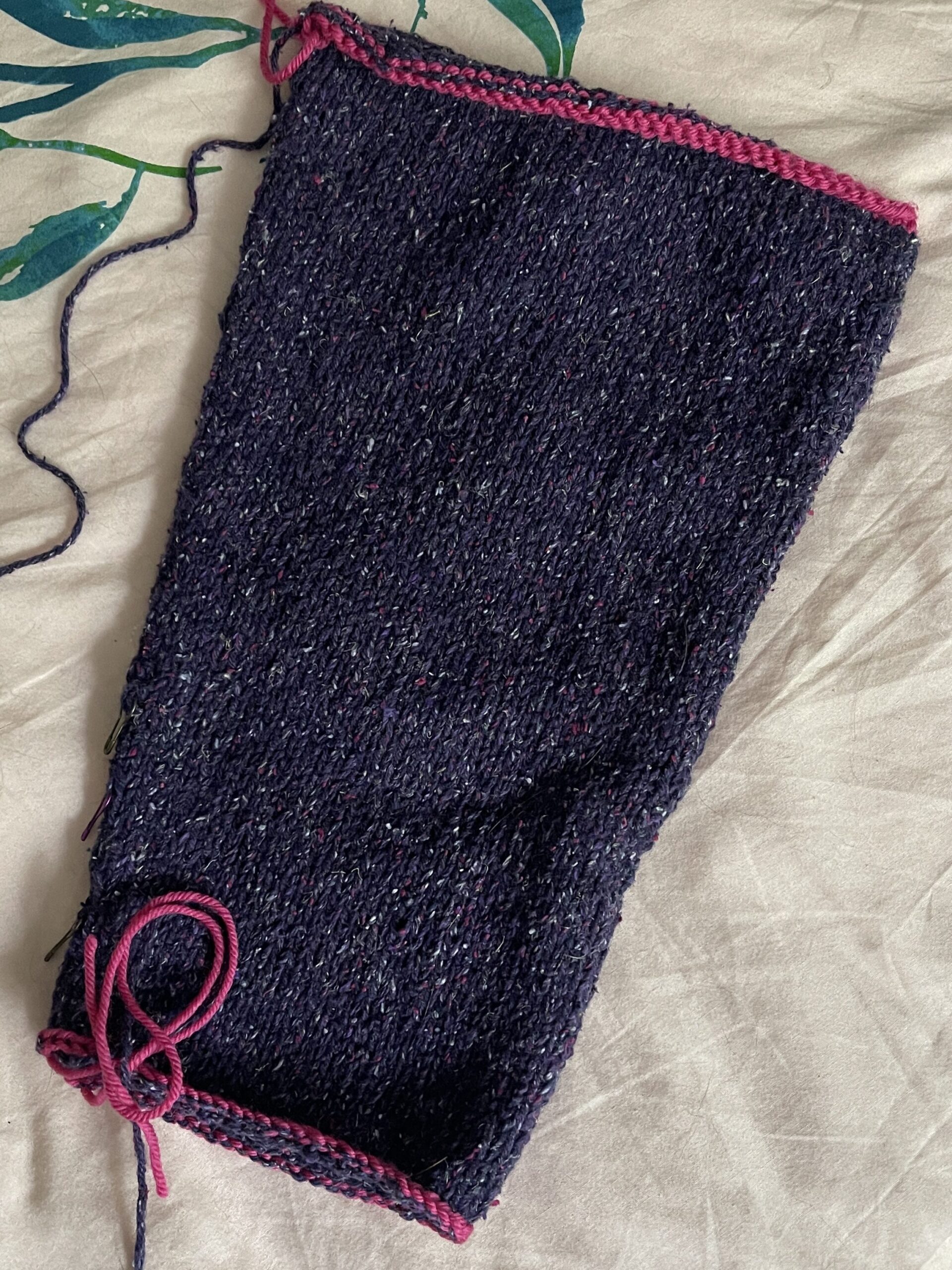 I knit a swatch sleeve for my Ginsan cardigan